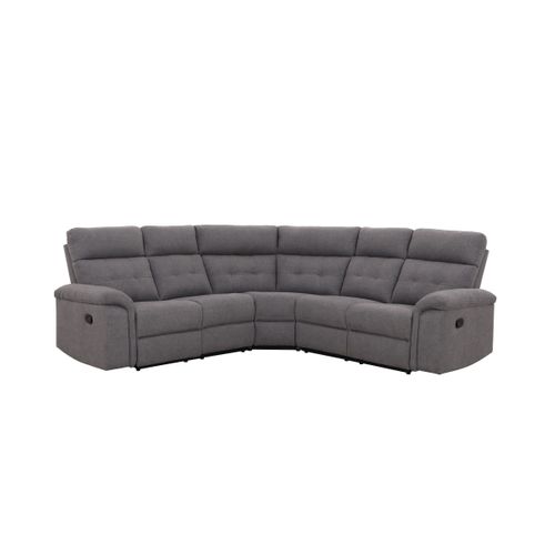 Canapé d'angle relax GASPARD tissu gris