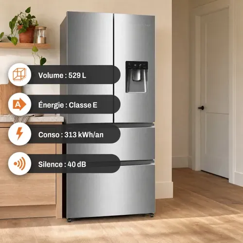 Réfrigérateur multi-portes SIGNATURE SFDOOR529AQUAEX 529L
