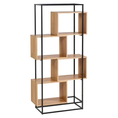 Bibliothèque SOFIA noir et imitation chêne