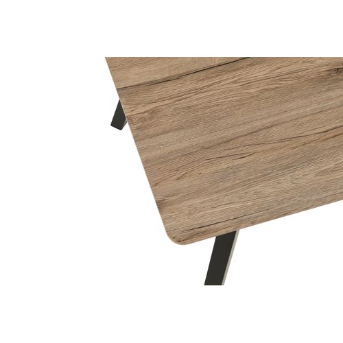 Table + 4 chaises SAVINA Imitation chêne vue accessoires