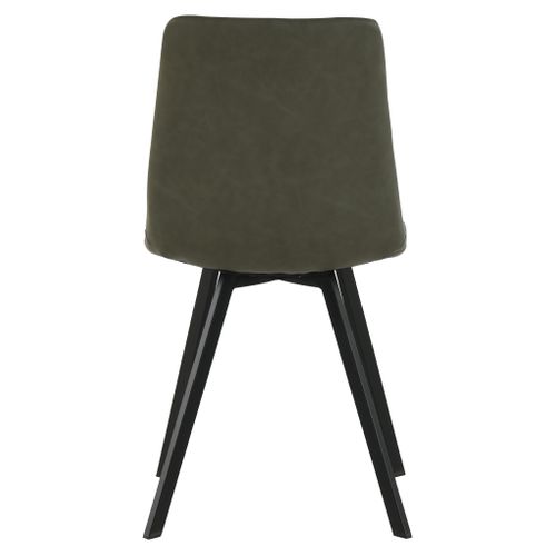 Table + 6 chaises SAVINA Noir et kaki