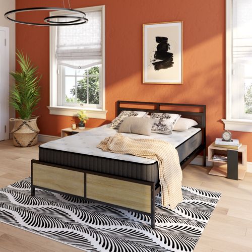 Matelas 140x190 cm ressorts avec 2 cm de mémoire de forme SENZA ép.25 cm