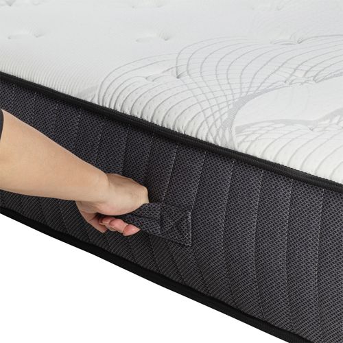 Matelas ressorts 160x200 cm avec 2 cm de mémoire de forme SENZA ép.25 cm vue accessoires