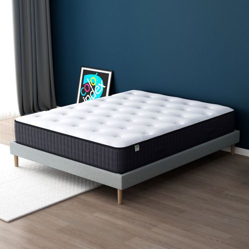 Matelas ressorts 160x200 cm avec 2 cm de mémoire de forme SENZA ép.25 cm vue d'ambiance 1