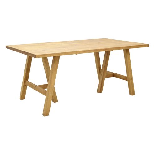Table L. 160 cm ZACK imitation chêne vue 3/4