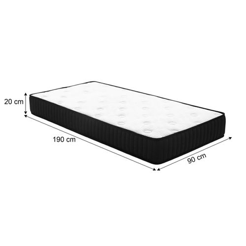 Matelas mousse 90x190 cm DOTINO ép.20 cm