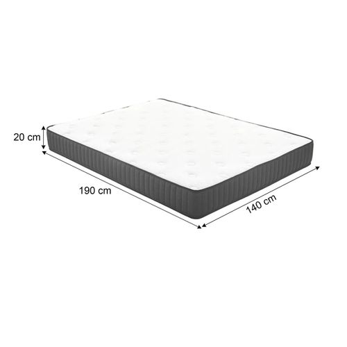 Matelas mousse 140x190 cm DOTINO ép.20cm