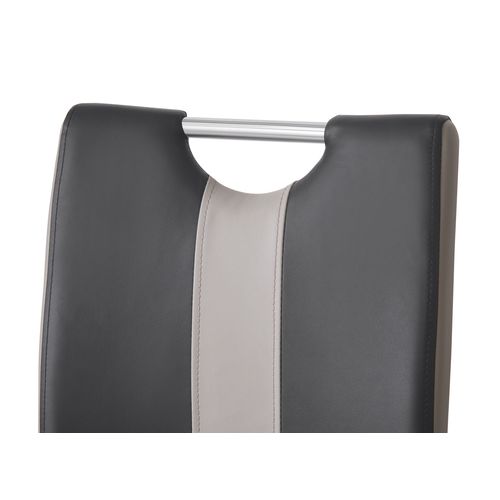 Lot de 2 chaises SNOW 4 noir et grise vue détaillée