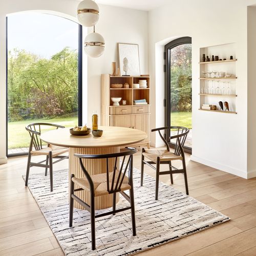 Table ronde OSAKA imitation chêne