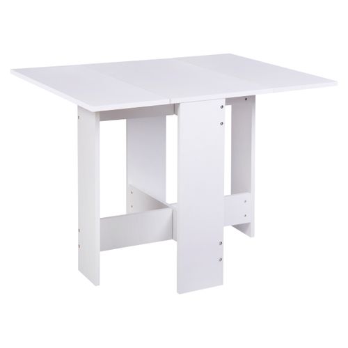 Table pliable extensible jusqu'à 104.5cm DARA blanche