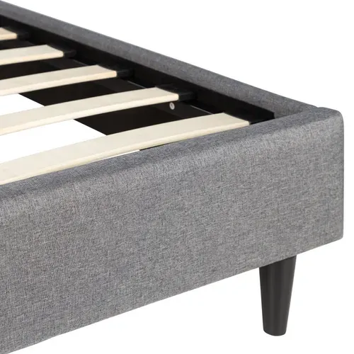 Lit 90x190 cm EVY tissu gris foncé vue détaillée