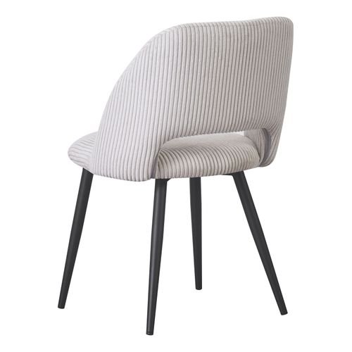 Lot de 2 chaises GABRIELE velours côtelé beige