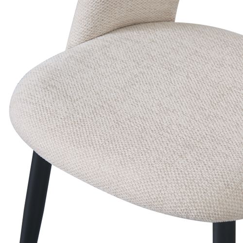 Lot de 2 chaises GABRIELE en tissu beige