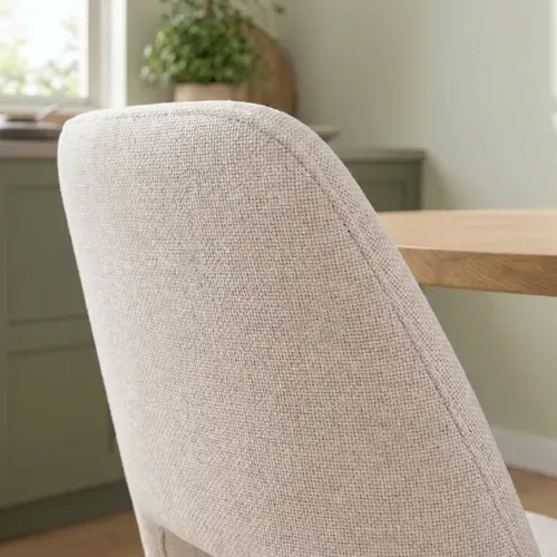 Lot de 2 chaises GABRIELE en tissu beige