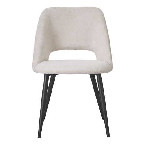 Lot de 2 chaises GABRIELE en tissu beige