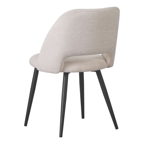 Lot de 2 chaises GABRIELE en tissu beige