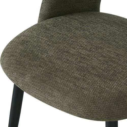 Lot de 2 chaises GABRIELE en tissu vert