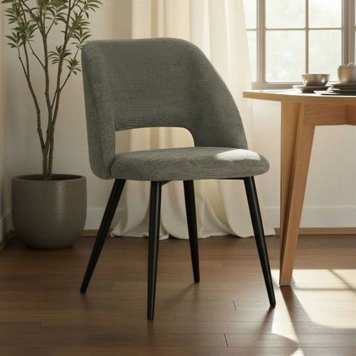 Lot de 2 chaises GABRIELE en tissu vert