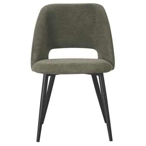 Lot de 2 chaises GABRIELE en tissu vert