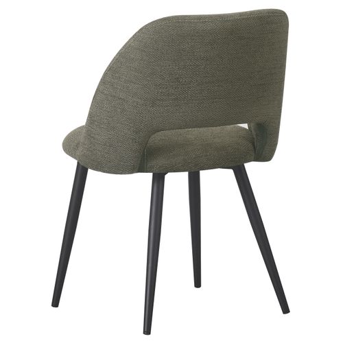 Lot de 2 chaises GABRIELE en tissu vert