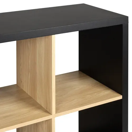 Séparation 6 cases NEXT 3 noir et imitation chêne