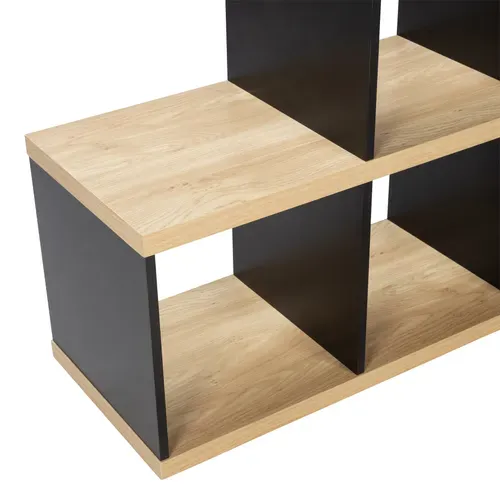 Séparation escalier 6 cases NEXT 3 noir et imitation chêne vue détaillée