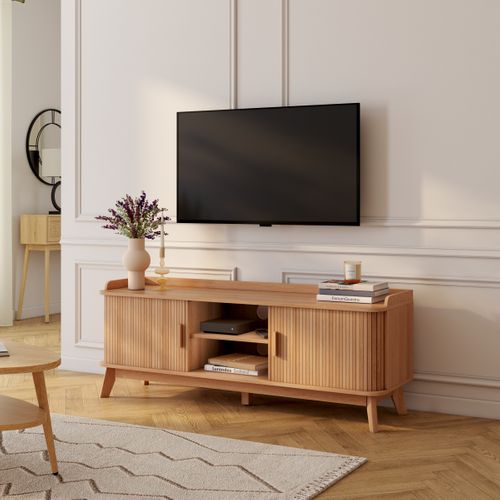 Meuble TV L.140cm OSAKA imitation chêne