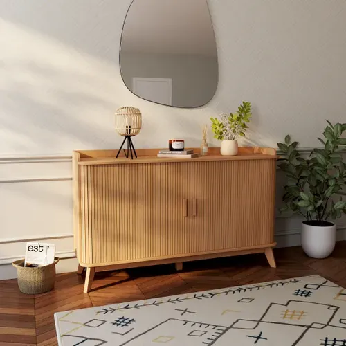 Buffet L.140 cm OSAKA imitation chêne