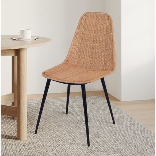 Chaise rotin et métal Lynette Naturel