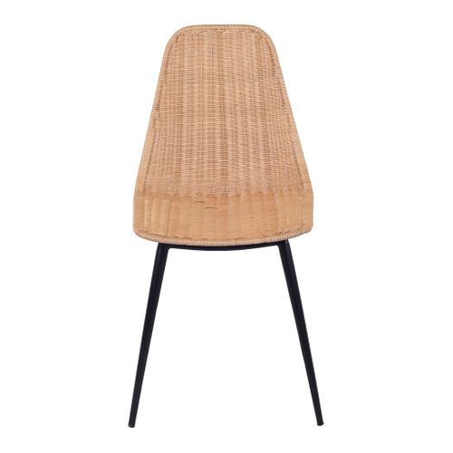 Chaise rotin et métal Lynette Naturel