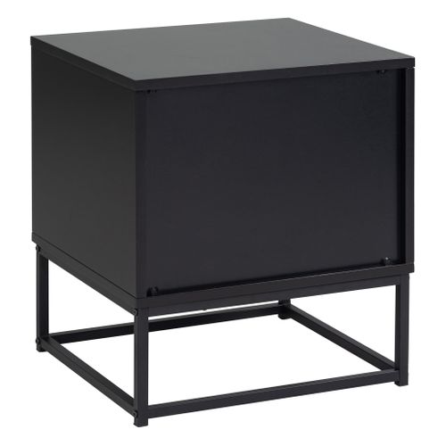 Chevet 2 tiroirs VADIM pied métal noir