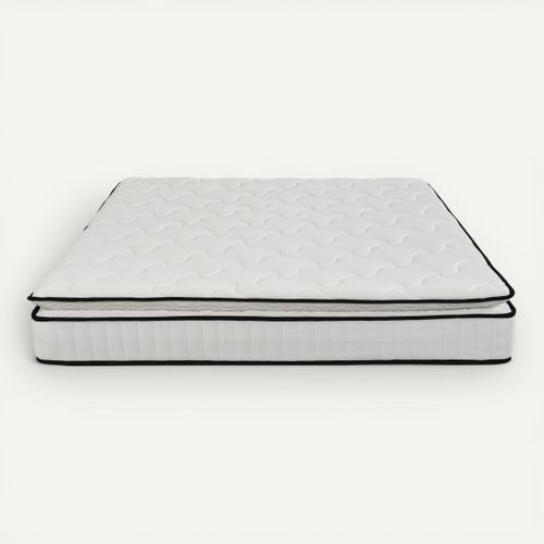 Matelas ressorts + surmatelas 160x200cm avec mémoire de forme CLEOPATRE ép.22 cm vue de face