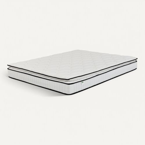 Matelas ressorts + surmatelas 160x200cm avec mémoire de forme CLEOPATRE ép.22 cm vue 3/4