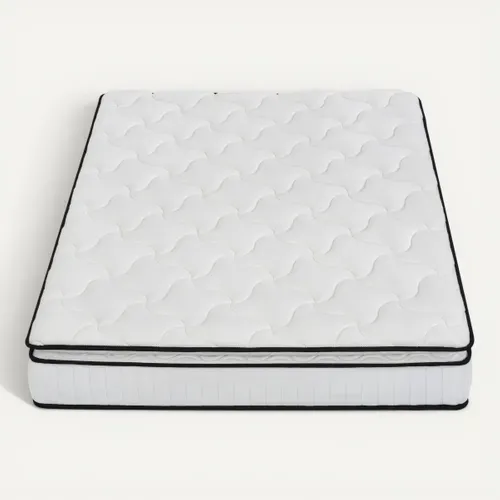 Matelas ressorts + surmatelas 140x190cm avec mémoire de forme CLEOPATRE ép.22 cm vue de face