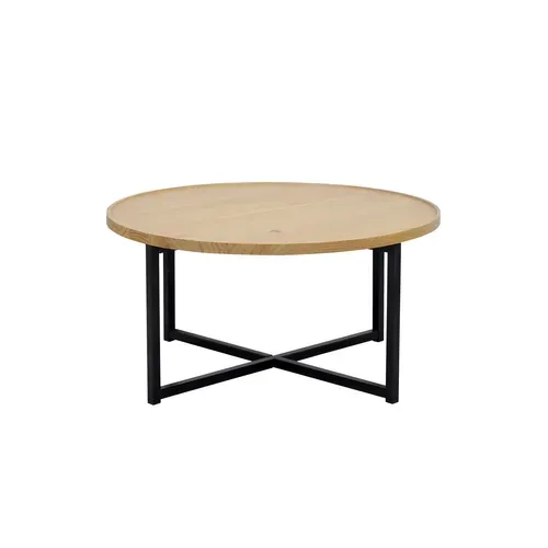 Table basse HUGO bois massif vue de face