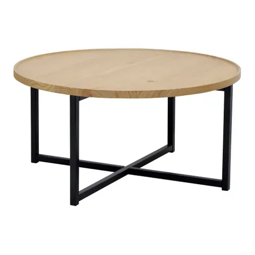Table basse HUGO bois massif vue 3/4