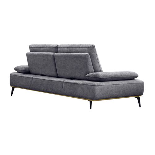 Canapé 3 places HUDSON tissu gris vue de derrière