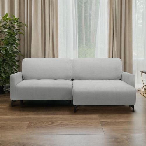 Canapé d'angle convertible LAURY tissu Davis droit