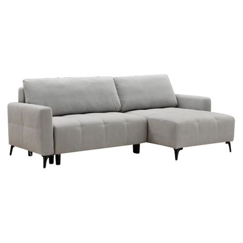 Canapé d'angle convertible LAURY tissu Davis droit