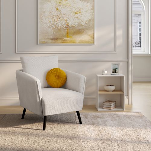 Fauteuil ARCHIE tissu gris clair