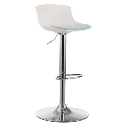 Tabouret de bar BRUCE Blanc / Bleu