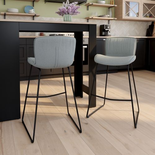 Tabouret Bar H 66 ACHILLE Gris vue d'ambiance 1