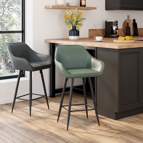 Tabouret de bar TOM Vert vue d'ambiance 1
