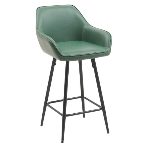 Tabouret de bar TOM Vert vue 3/4