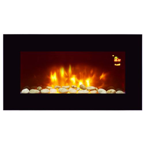 Cheminée Electrique Murale AYA EF851 200W Noir