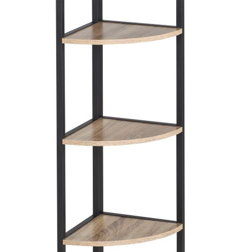 Bibliothèque d'angle BONO imiattion chêne et noir