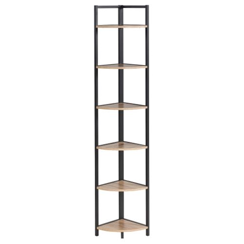 Bibliothèque d'angle BONO imiattion chêne et noir