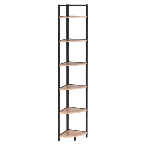 Bibliothèque d'angle BONO imiattion chêne et noir