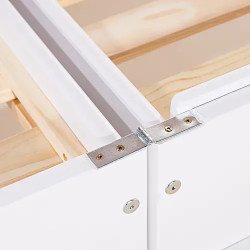 Lit triple 3x80x190 cm VIKY blanc vue accessoires