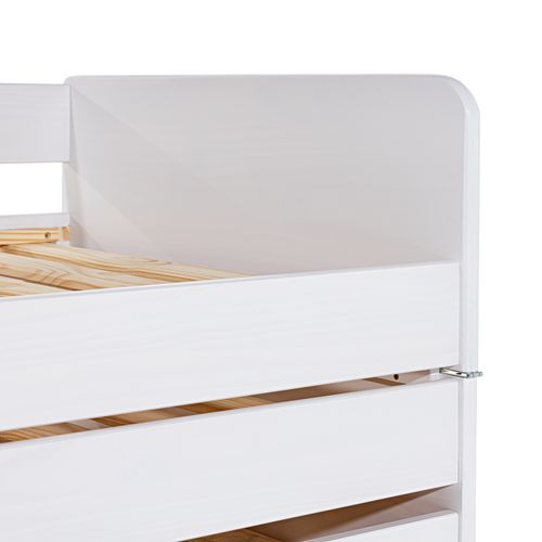 Lit triple 3x80x190 cm VIKY blanc vue détaillée